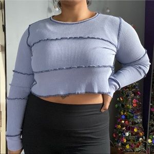 Urban Outfitters Cropped Thermal Tee